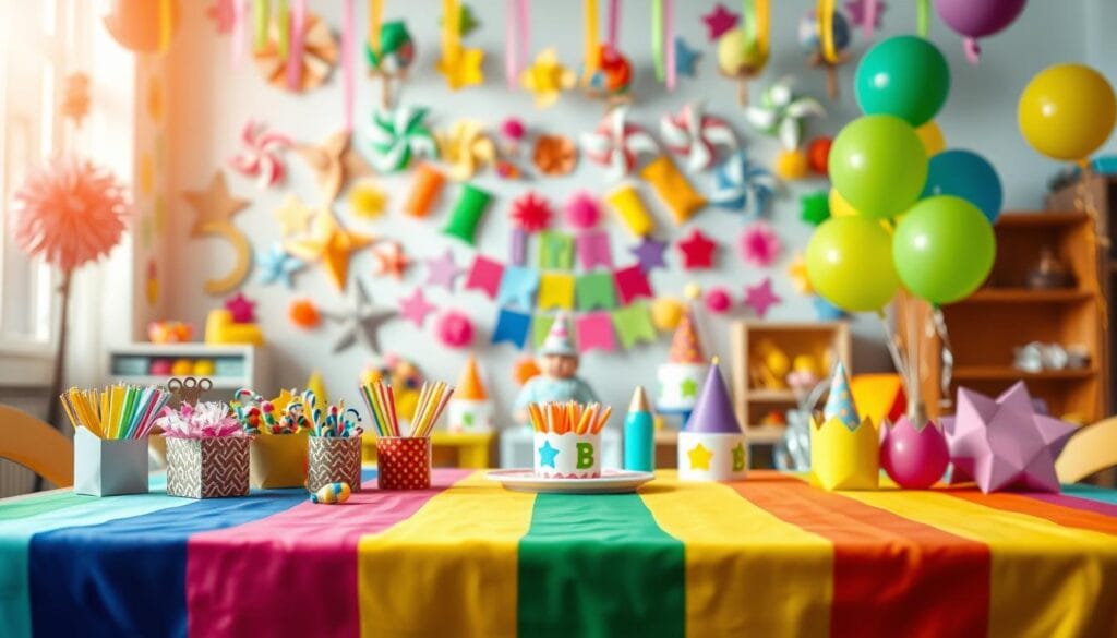 colorful decorations for kid's birthday party