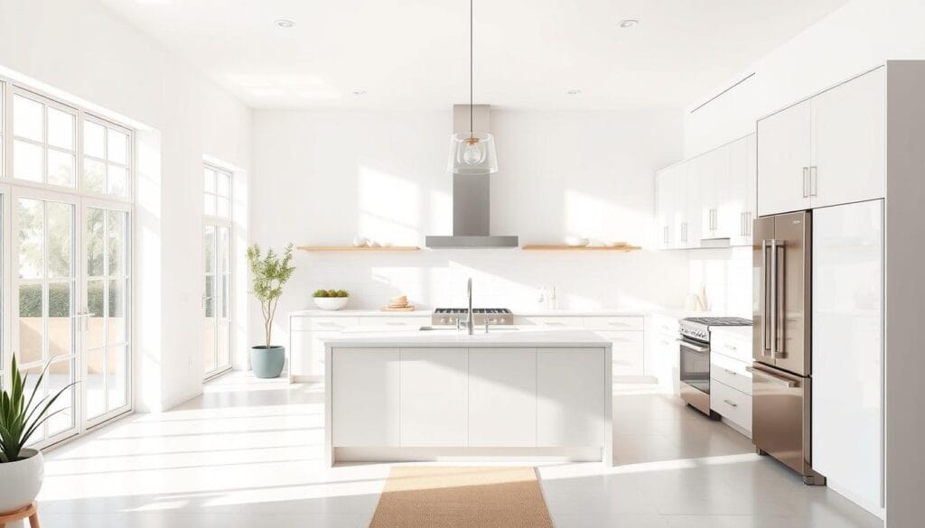 contemporary home styling neutral kitchen