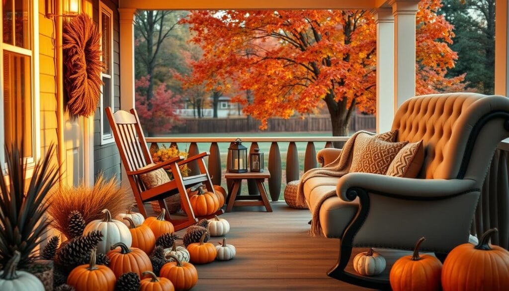 cozy fall outdoor decor