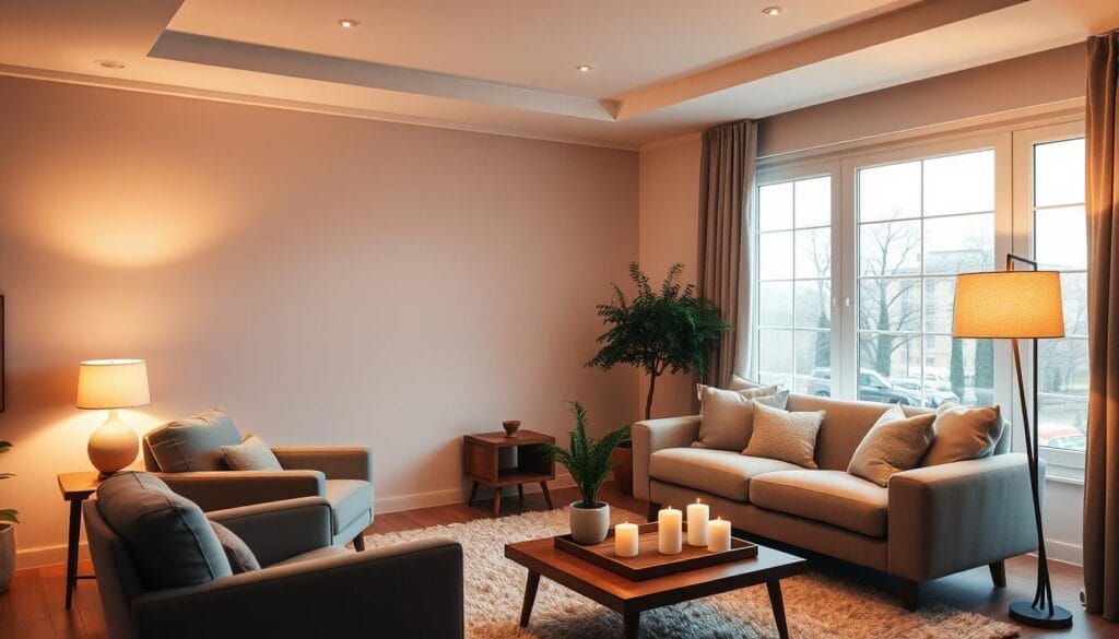 cozy living room lighting