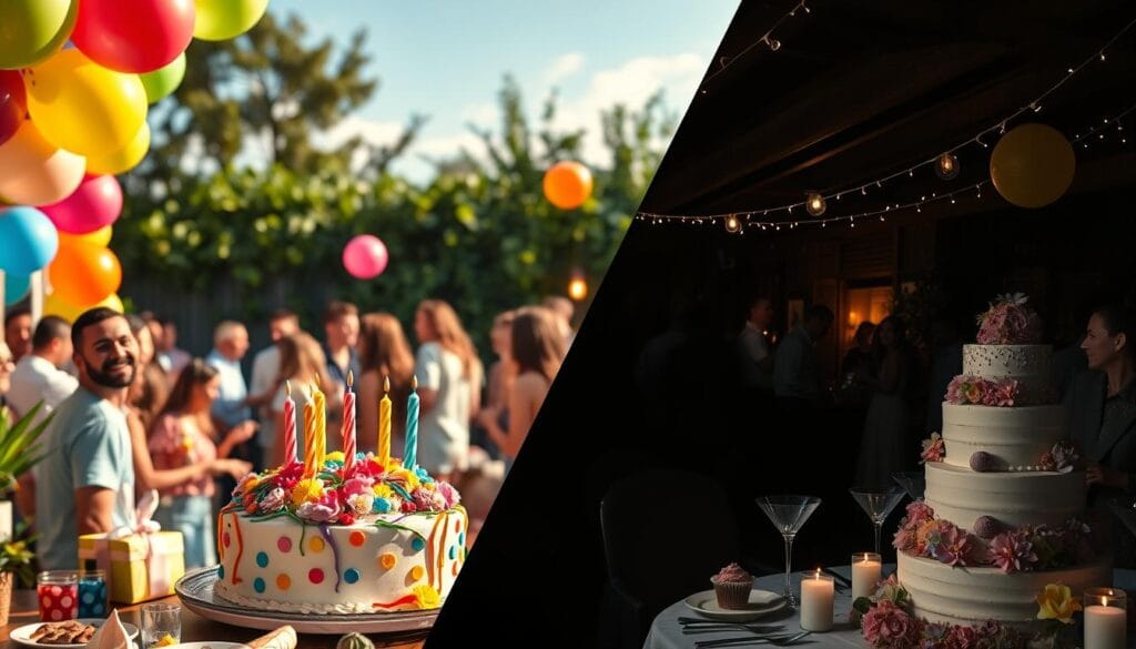 daytime vs. nighttime birthday party themes