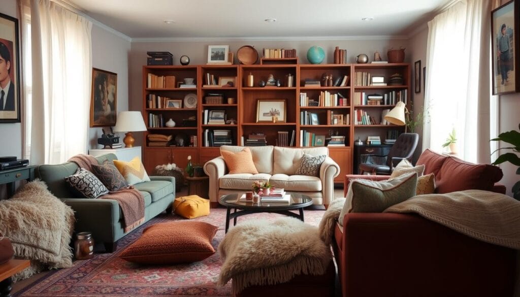 eclectic living space ideas