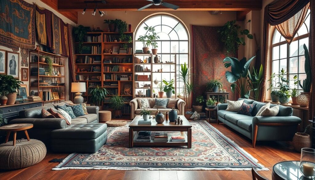 eclectic living space ideas