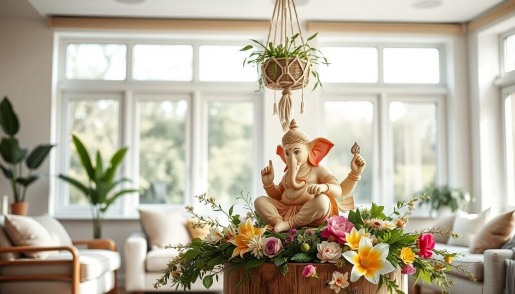 eco-friendly ganpati decoration