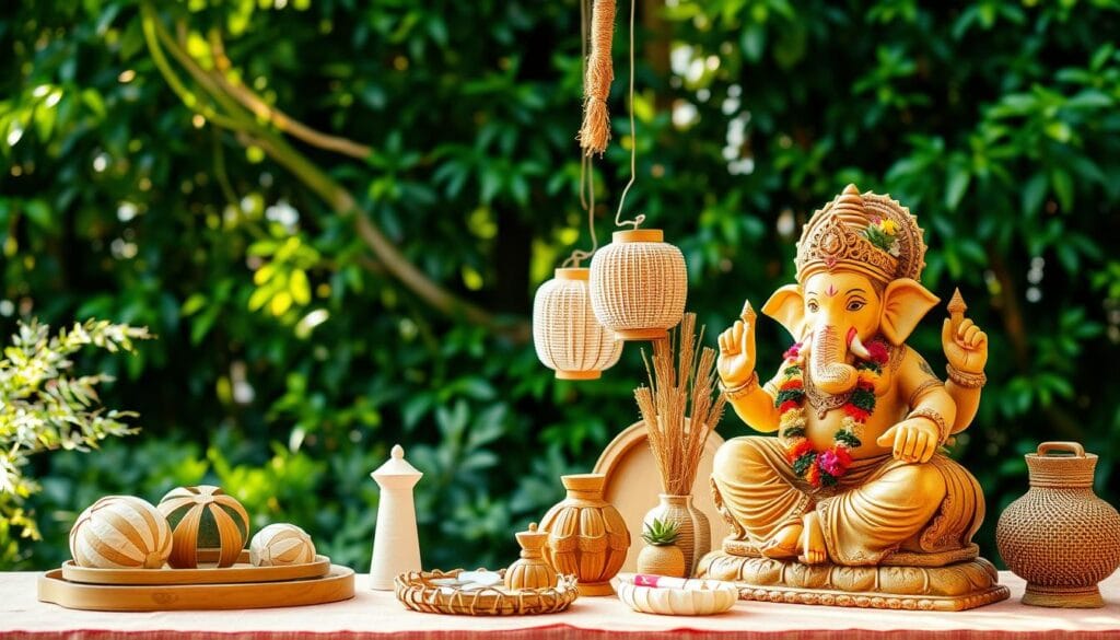 eco-friendly ganpati decoration