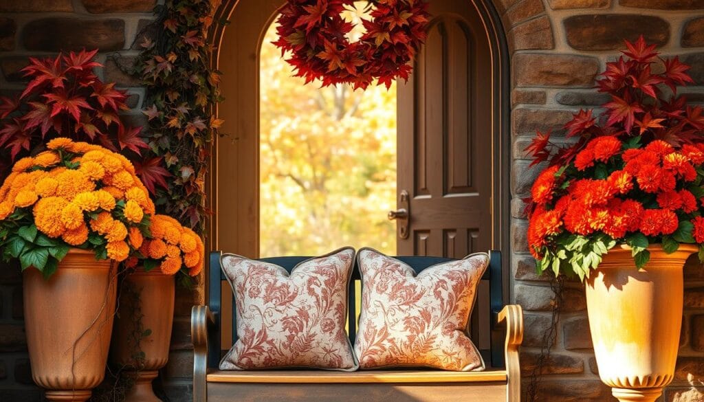fall entryway decorations
