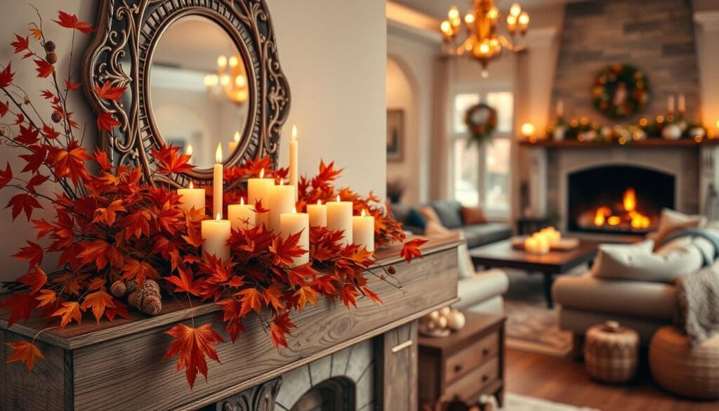 fall mantel decoration ideas