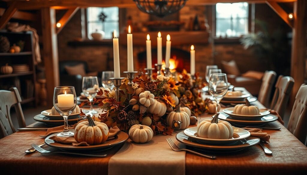 festive fall table setting