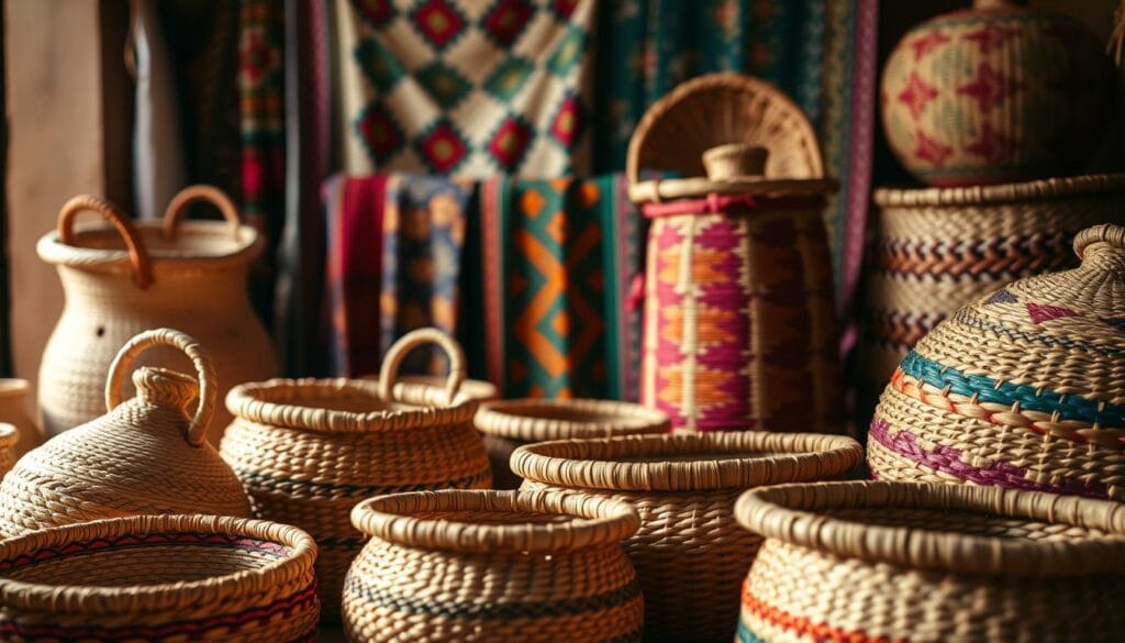 hand-woven baskets mexican textiles