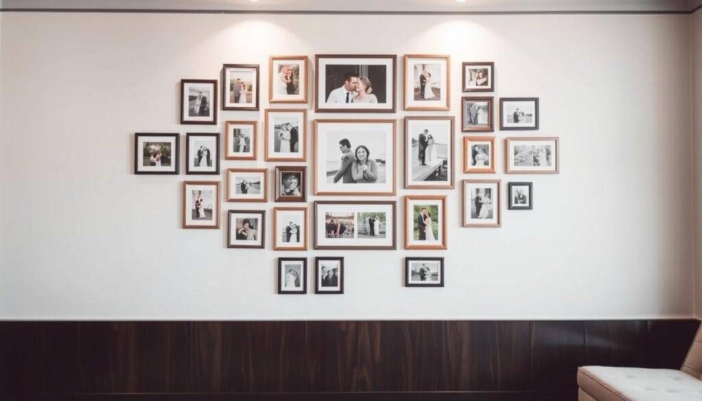 modern wedding photo display ideas