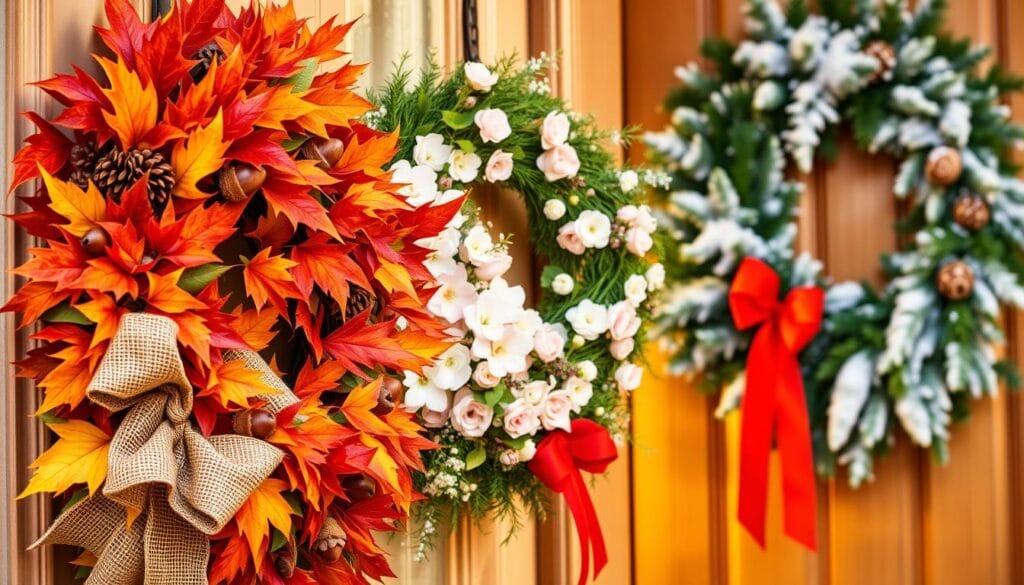 seasonal door wreaths