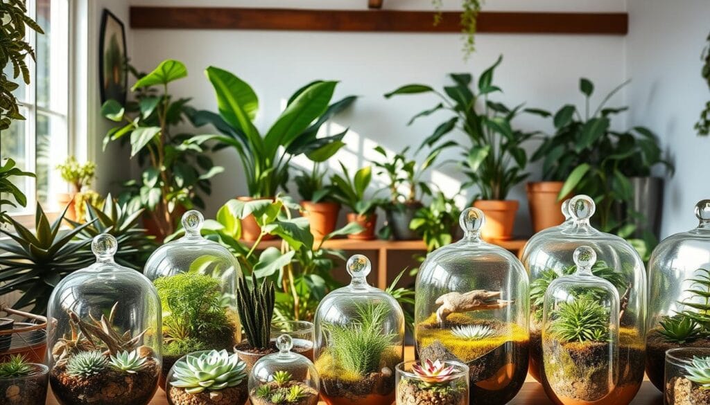 terrariums and indoor plants