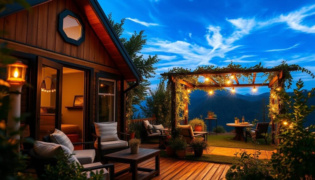 tiny house outdoor living space