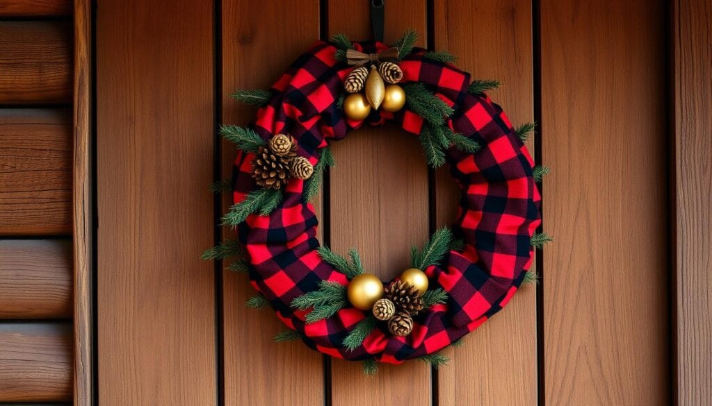 Buffalo Check Christmas Wreath
