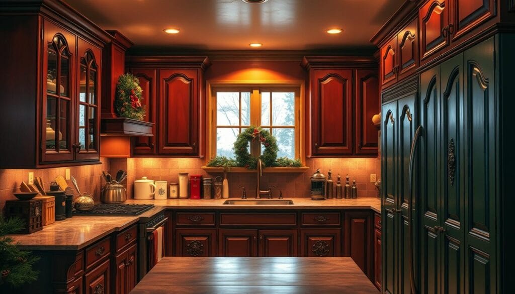 Christmas kitchen cabinet color palettes