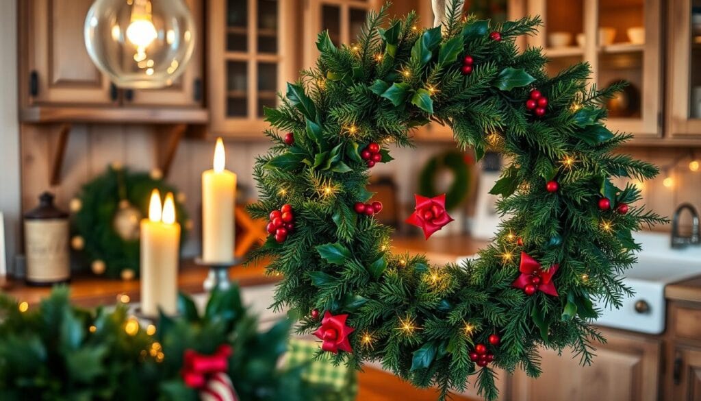 Christmas kitchen wreath