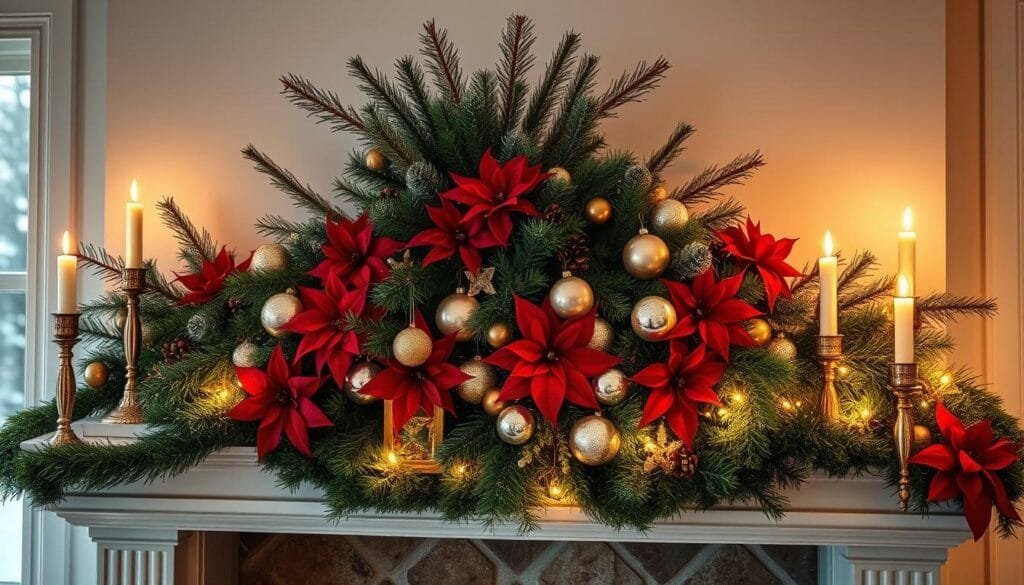 Christmas mantel decoration