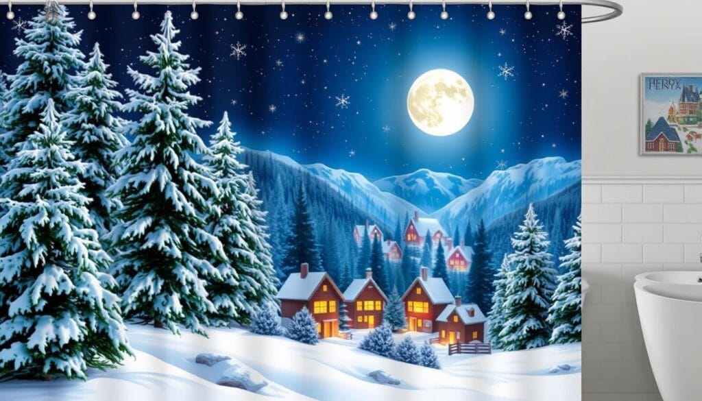 Christmas shower curtain