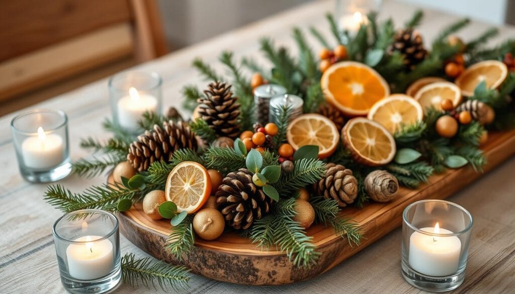 DIY Christmas table centerpieces