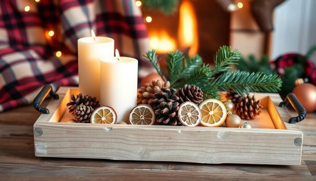 DIY Christmas tray decor