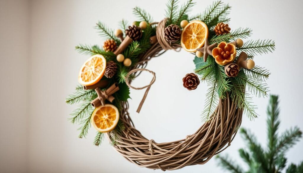 DIY farmhouse Christmas wreath