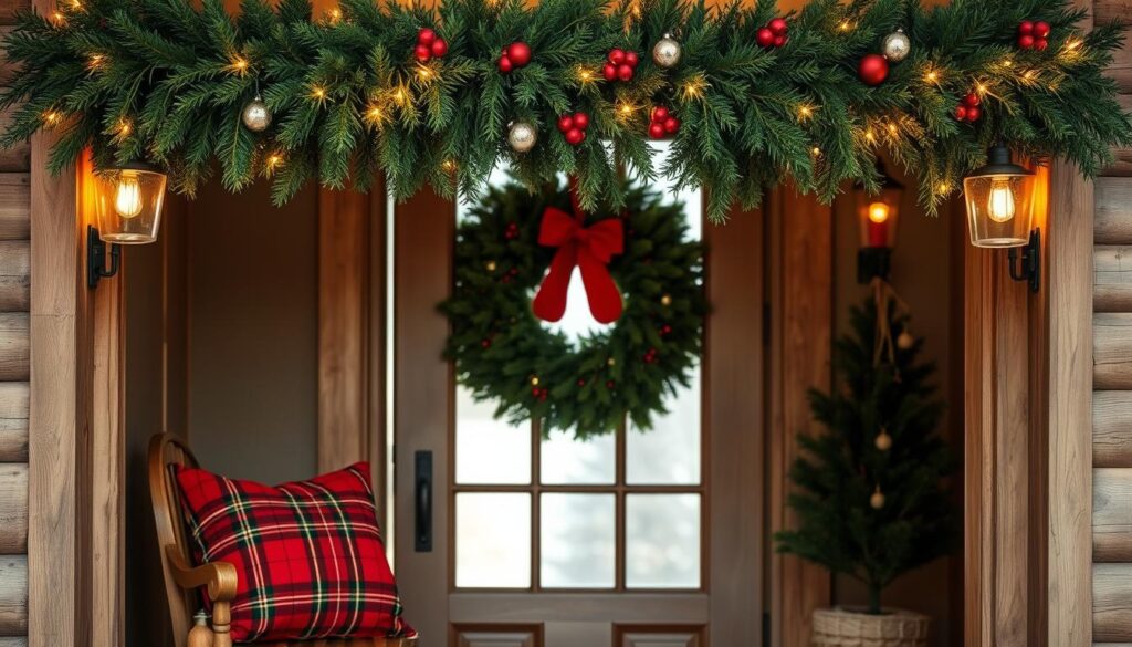 DIY holiday entryway decor