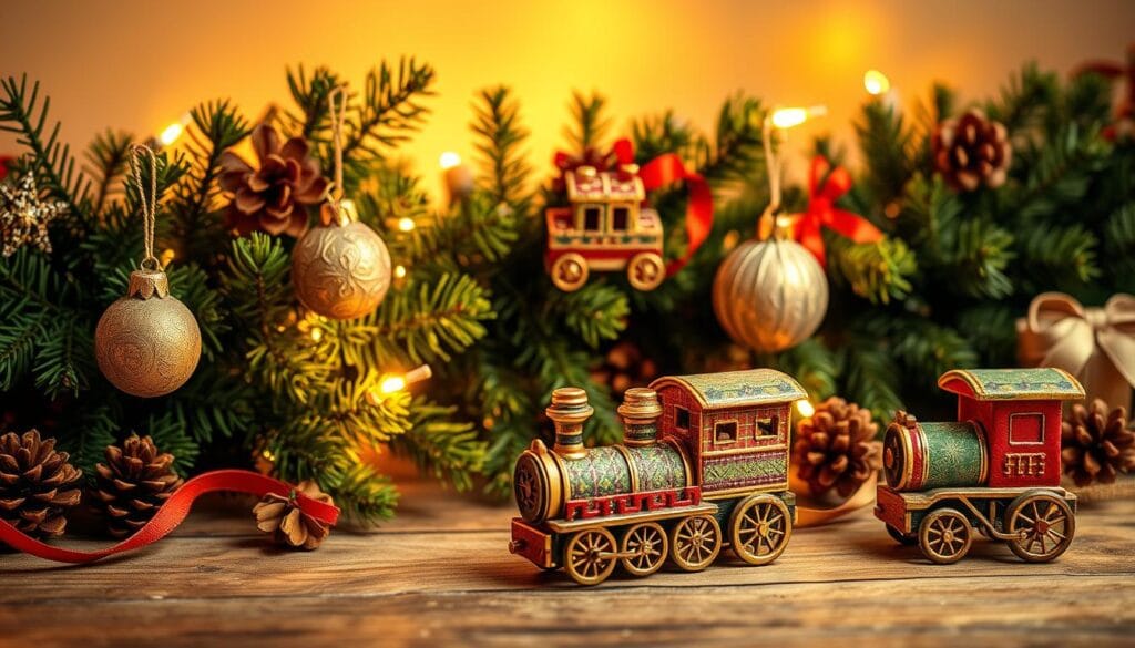 DIY holiday train ornaments