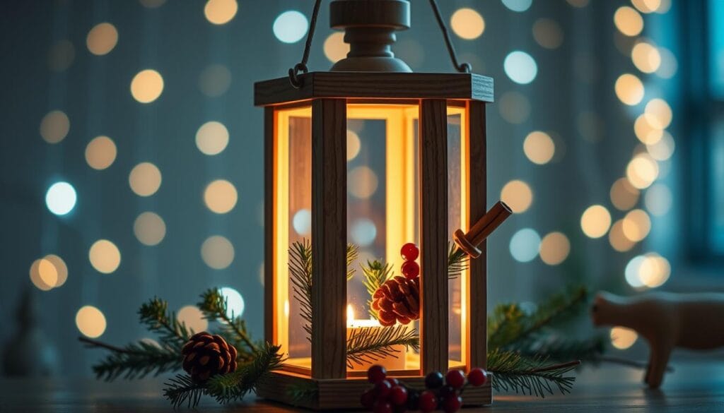 DIY lantern decor for Christmas