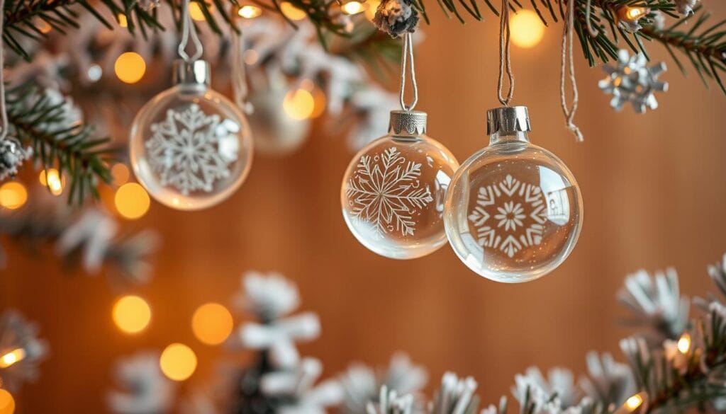 DIY mirror Christmas ornaments