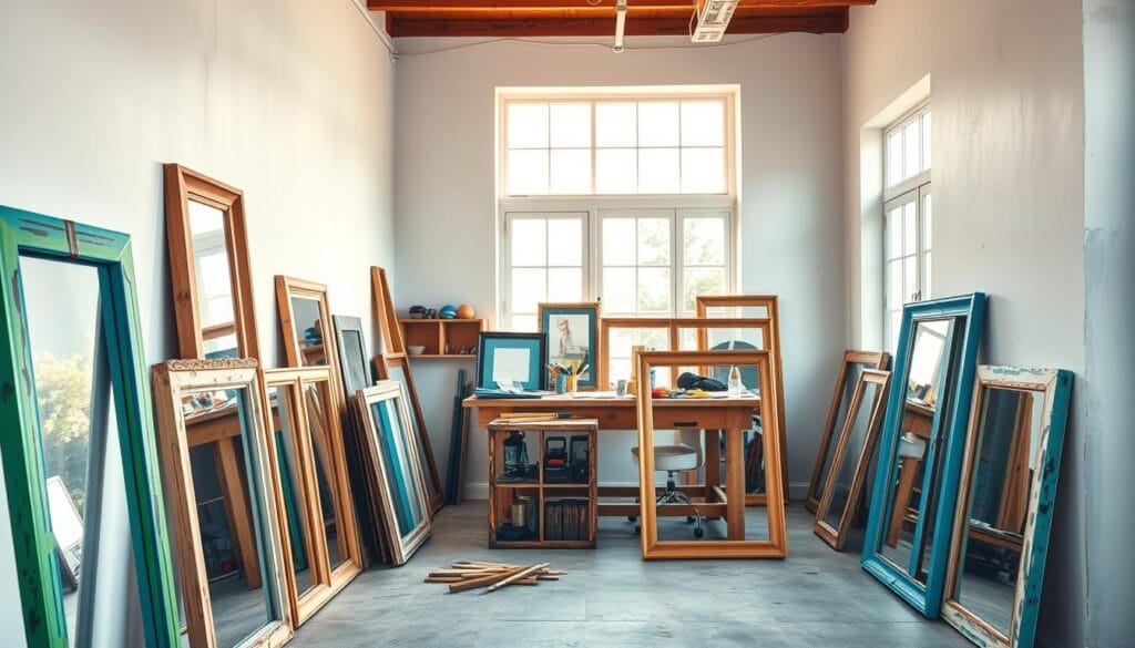 DIY mirror frames