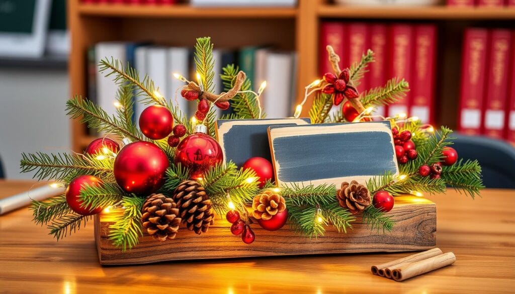 DIY school christmas decor centerpieces