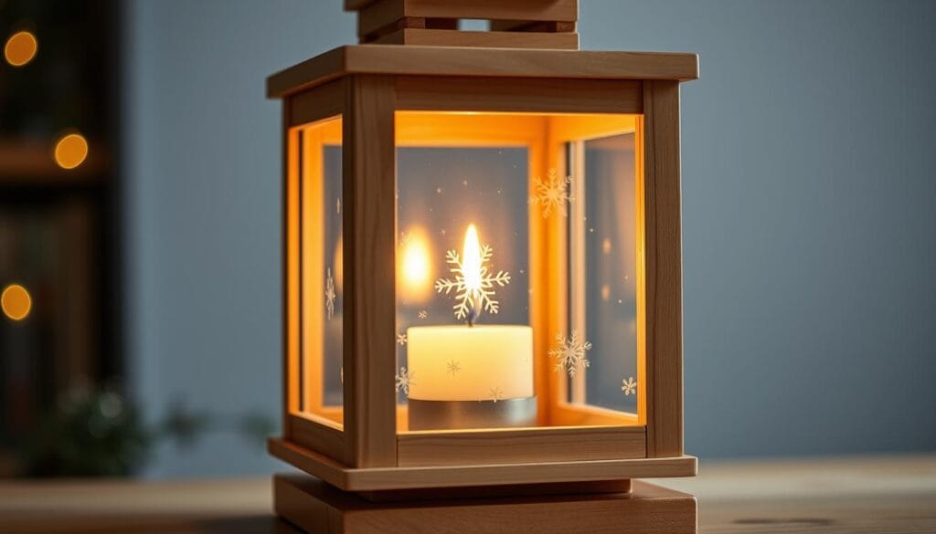 DIY wooden lantern for Christmas