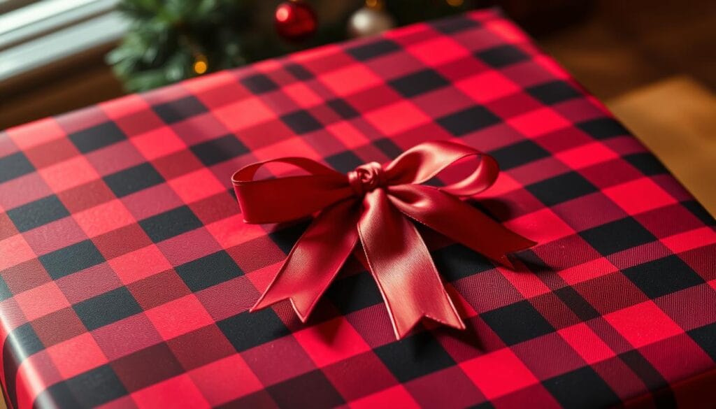 buffalo check gift wrapping