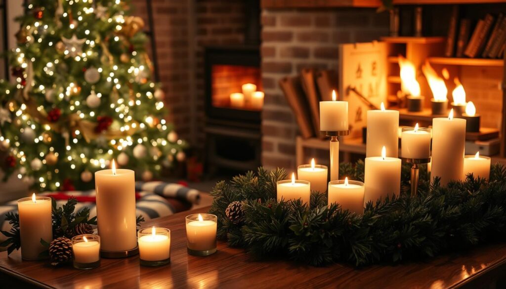 candlelit holiday decor