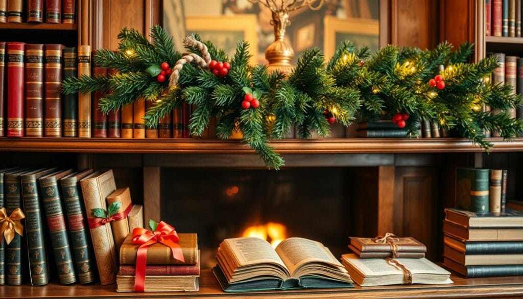 christmas books display