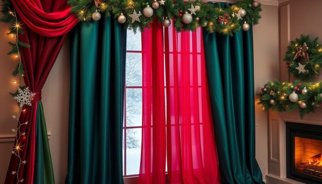 christmas curtain decor ideas