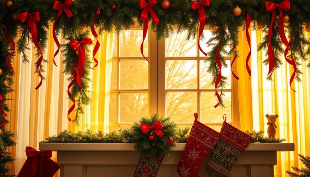christmas curtain decor ideas
