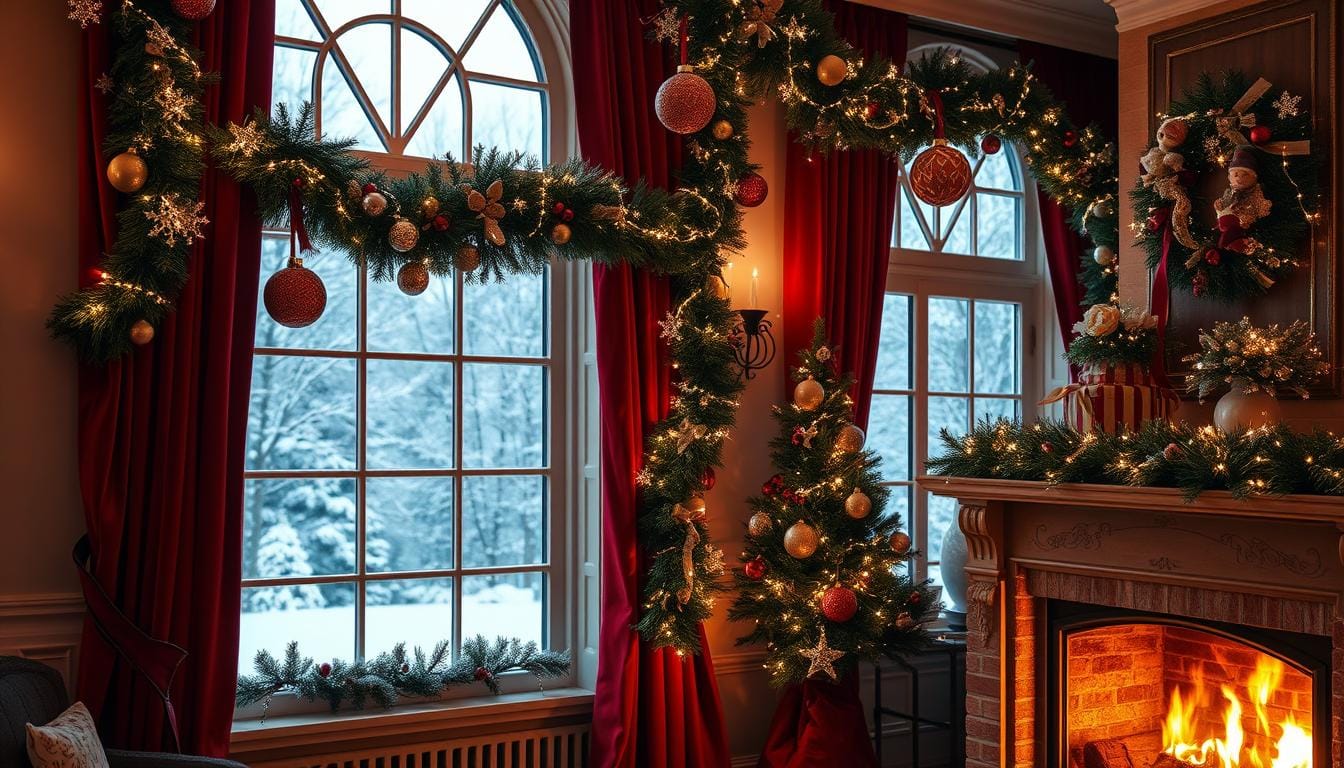 christmas curtain decor ideas