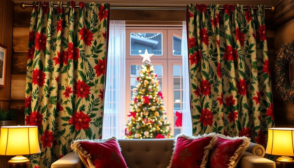 christmas curtain decorations