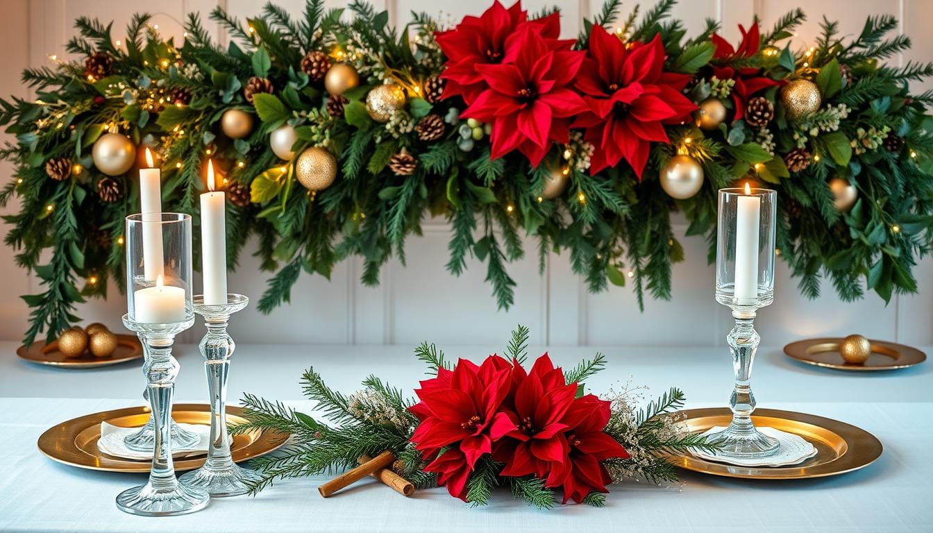 christmas decor ideas buffet table