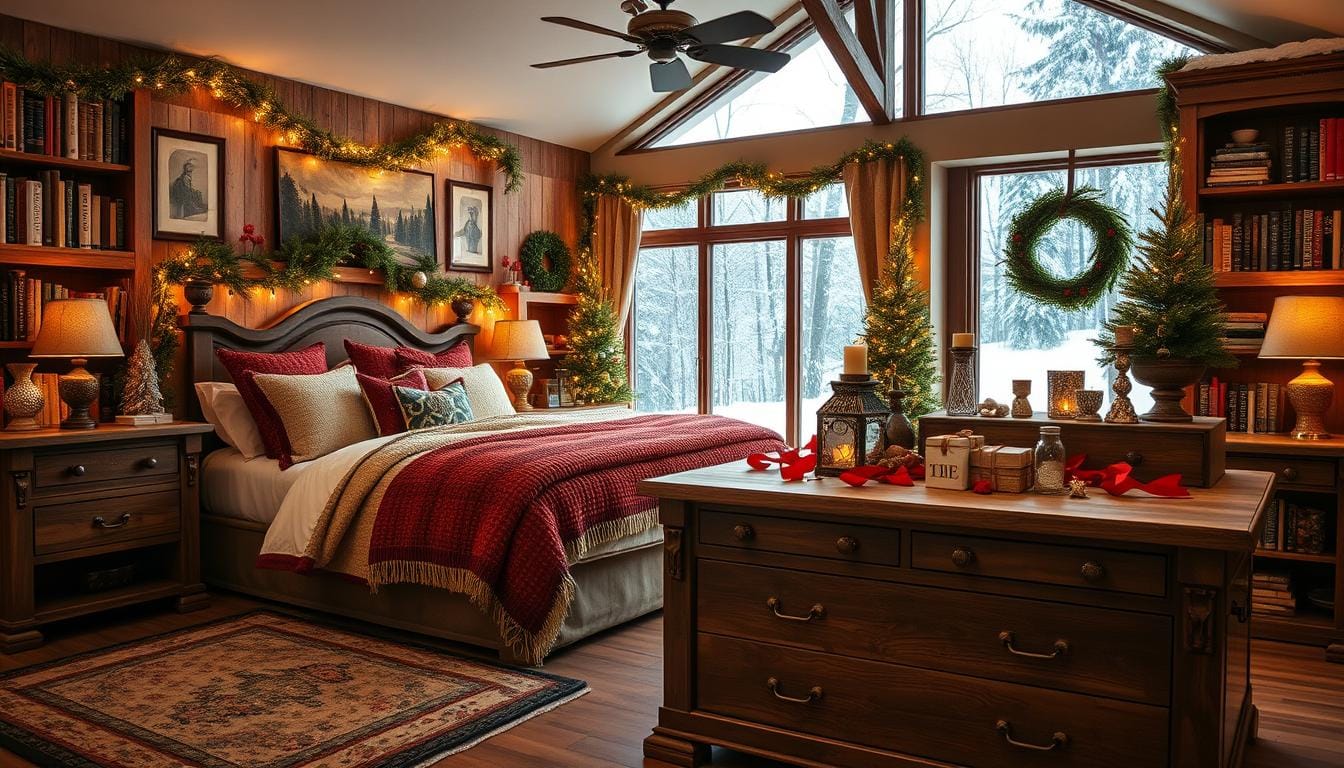 christmas decor ideas for bedroom