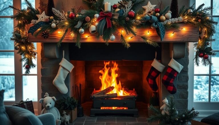 christmas decor ideas for chimney
