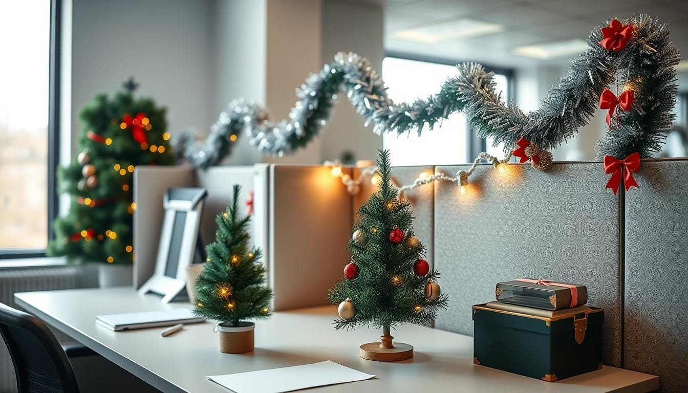 christmas decor ideas for cubicle
