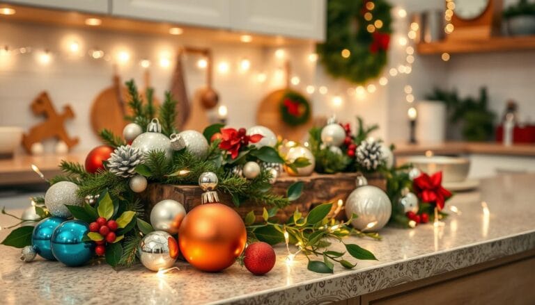 christmas decor ideas for kitchen counter