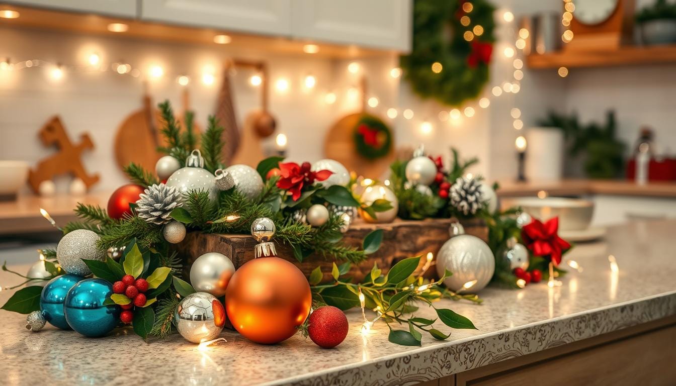 christmas decor ideas for kitchen counter
