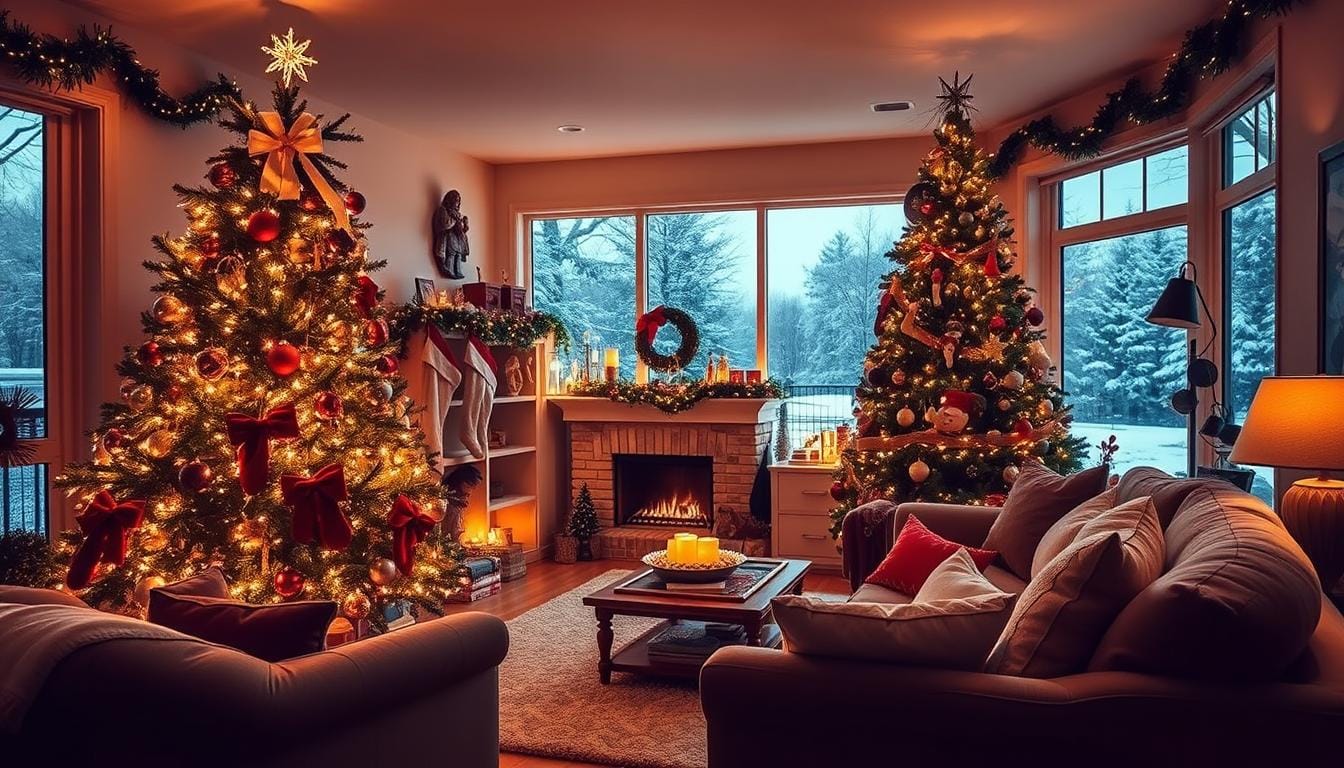 Christmas Decor Ideas for Your Living Room Entertainment Center 1 christmas decor ideas for living room entertainment center