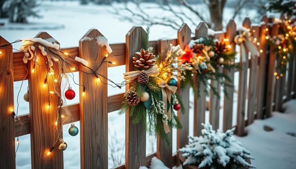 christmas decor ideas outdoor fence