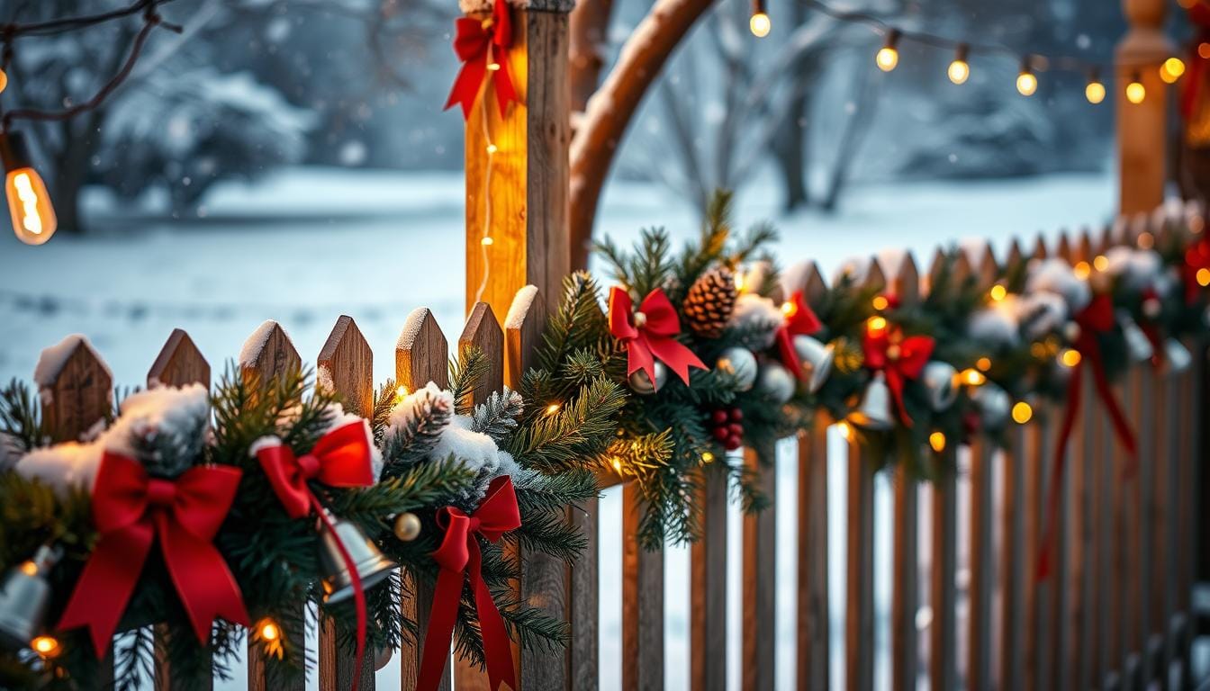 christmas decor ideas outdoor fence