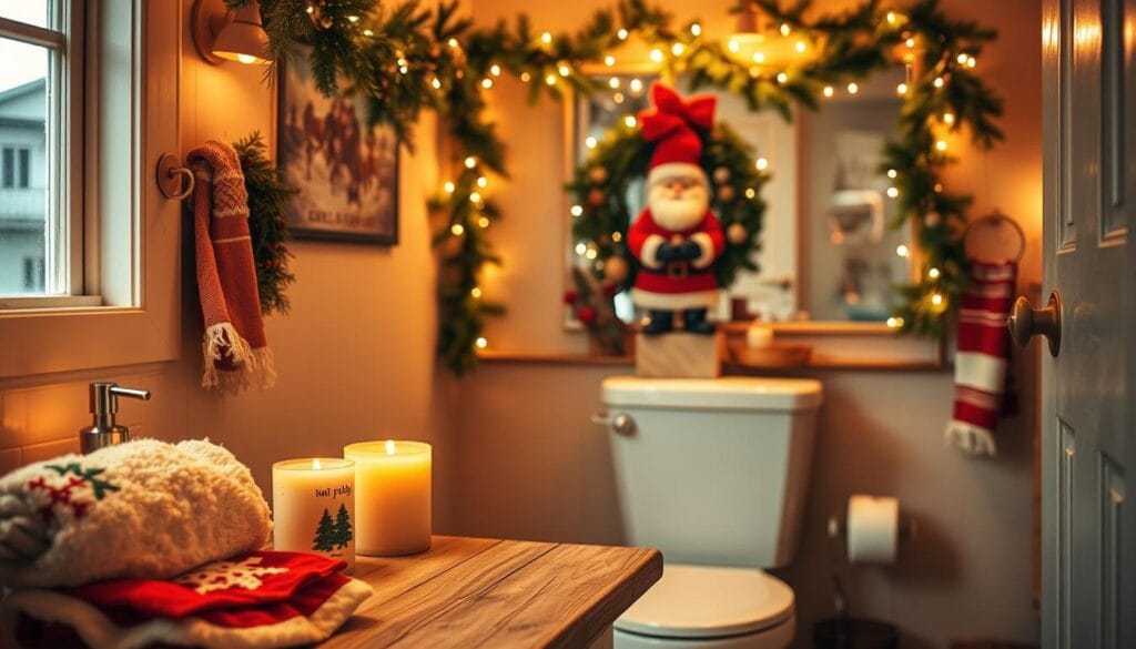 christmas decor ideas restroom