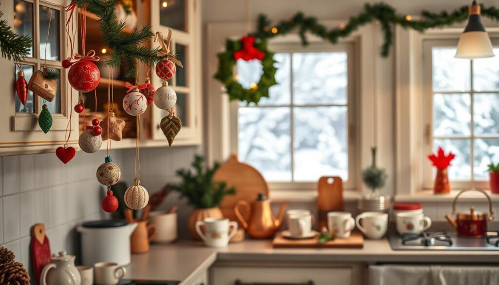 christmas kitchen cabinet decor ideas